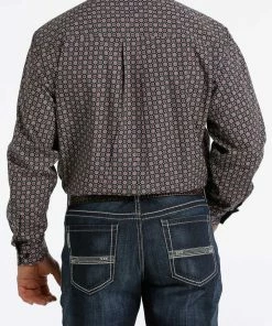 Long Sleeve Shirts Men's Cinch Black Print Long Sleeve Shirt