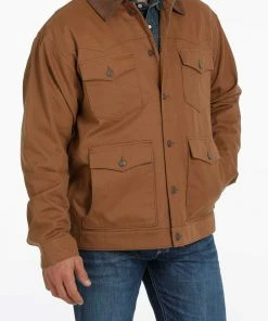 Men's Cinch Brown Canvas Jacket