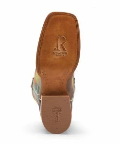 Men's R. Watson Mad Cat Tan Cow/Emerald Green Cowhide Boot