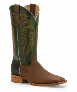 Men's R. Watson Mad Cat Tan Cow/Emerald Green Cowhide Boot