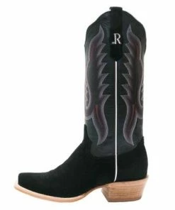 Women's R. Watson Black Suede/Black Sinatra Calf Western Boot
