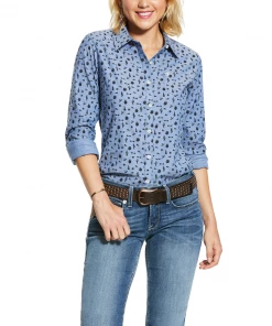 Ariat Women's Wrinkle Resist Kirby Stretch Western L/S Shirt Desert Spring