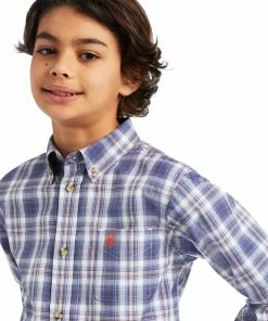Ariat Boy's Western Shirts Boys Pro Diego Blue Indigo Long Sleeve Shirt