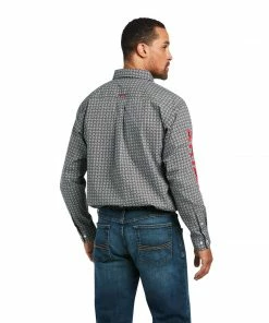 Men's Ariat Team Russ Black Classic Long Sleeve Shirt