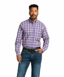 Men's Ariat Pro Aaron Classic Ginger Spice Long Sleeve Shirt