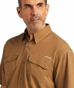 Short Sleeve Shirts Men's Ariat VentTek Outbound Malt Ball Classic Short Sleeve Shirt