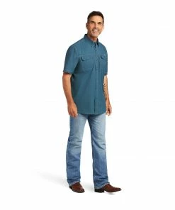 Men's Ariat VentTek Outbound Classic Stargazer Short Sleeve Shirt Short Sleeve Shirts