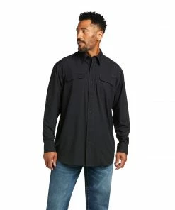 Men's Ariat VentTek Outbound Classic Fit Black Long Sleeve Shirt