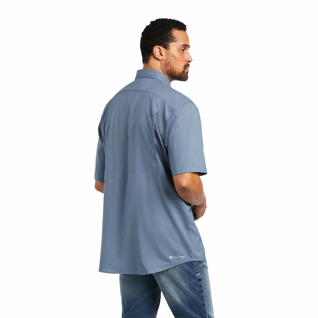 Short Sleeve Shirts Men's Ariat VentTek Classic Folkstone Gray Short Sleeve Shirt 2 Short Sleeve Shirts Men's Ariat VentTek Classic Folkstone Gray Short Sleeve Shirt