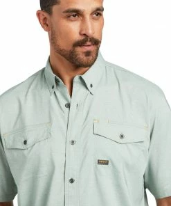 Men's Ariat Rebar Made Tough VentTek Durastretch Short Sleeve Work Shirt