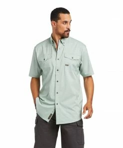 Men's Ariat Rebar Made Tough VentTek Durastretch Short Sleeve Work Shirt