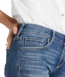 Jeans Women's Ariat Trouser Mid Rise Jennifer Wide Leg Jean