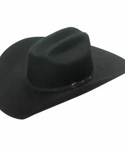 M & F Twister 2X Wool Santa Fe Black Felt Hat