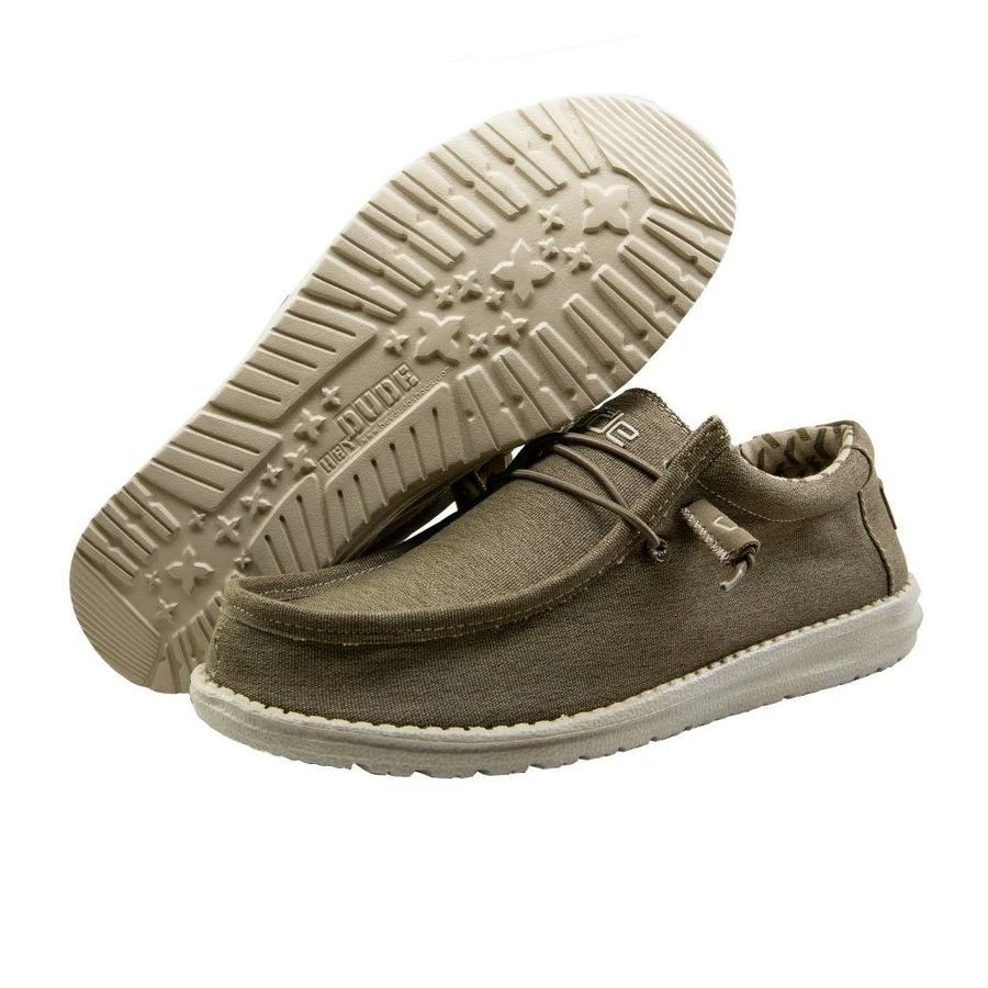 Men's Hey Dude Wally Stretch Tobacco Shoes 2 Men's Hey Dude Wally Stretch Tobacco Shoes
