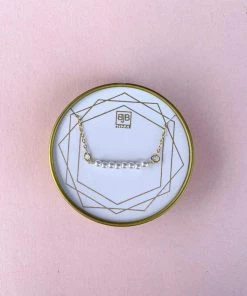 BB Lila Baby Girl 15" Necklace Pearl Beaded Center Jewelry