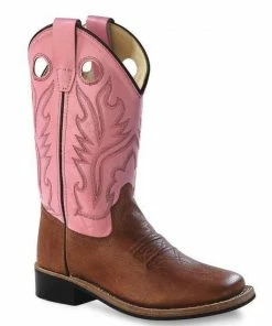 Youth Jama Pink Square Toe Boots