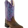 Youth Jama Purple Square Toe Boots