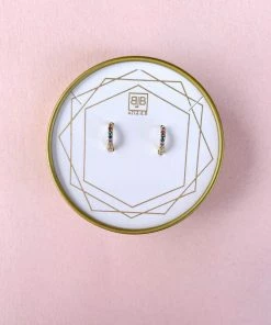 BB Lila Jewelry Multi Pave Huggies