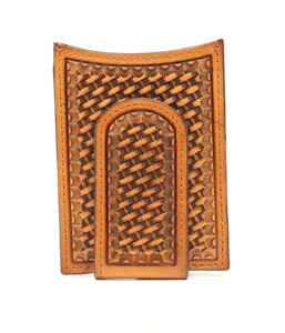 M & F Wallets Nocona Money Clip Basket Weave Wallet 1 M & F Wallets Nocona Money Clip Basket Weave Wallet