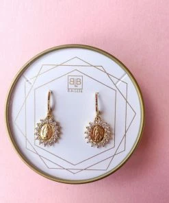 BB Lila "Saint" Gold Huggies Earrings Jewelry
