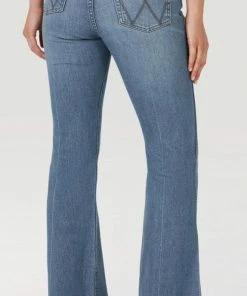 Women's Wrangler Retro Green Jean High Rise Trouser