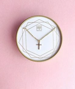 BB Lila "He Is" Small Cross 16" Necklace Jewelry
