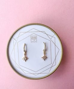 BB Lila "Sun" Gold Huggies W/Drop Accents