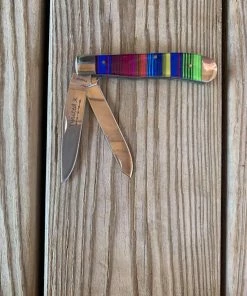 Western Fashion Knives 4 1/4" Southwestern Acrylic Trapper Knife